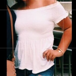 White off the shoulder top